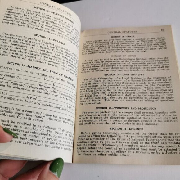 1939 Constitution Railroad Telegraphers Booklet Railway Workers Mutual Benefit - Picture 7 of 10